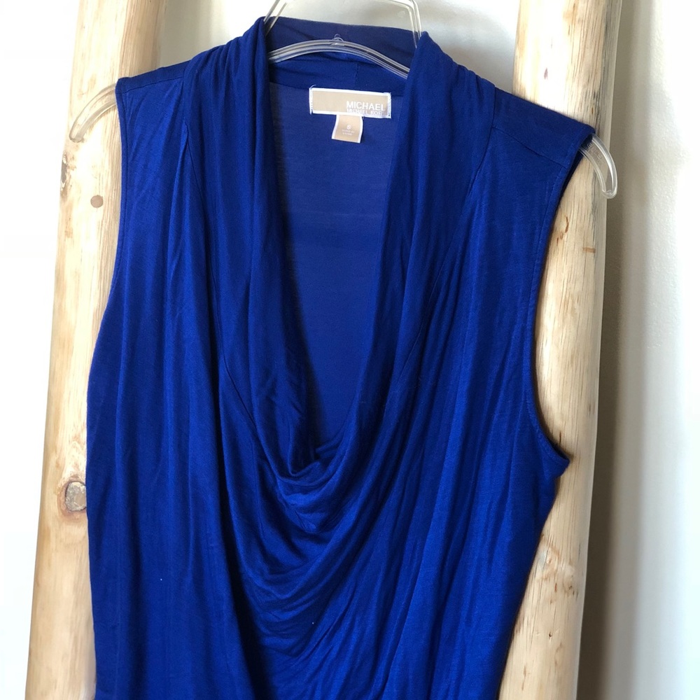 Blue Michael Kors plunge top - sz S